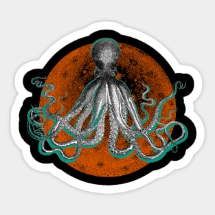 Space Alien Octopus Sticker